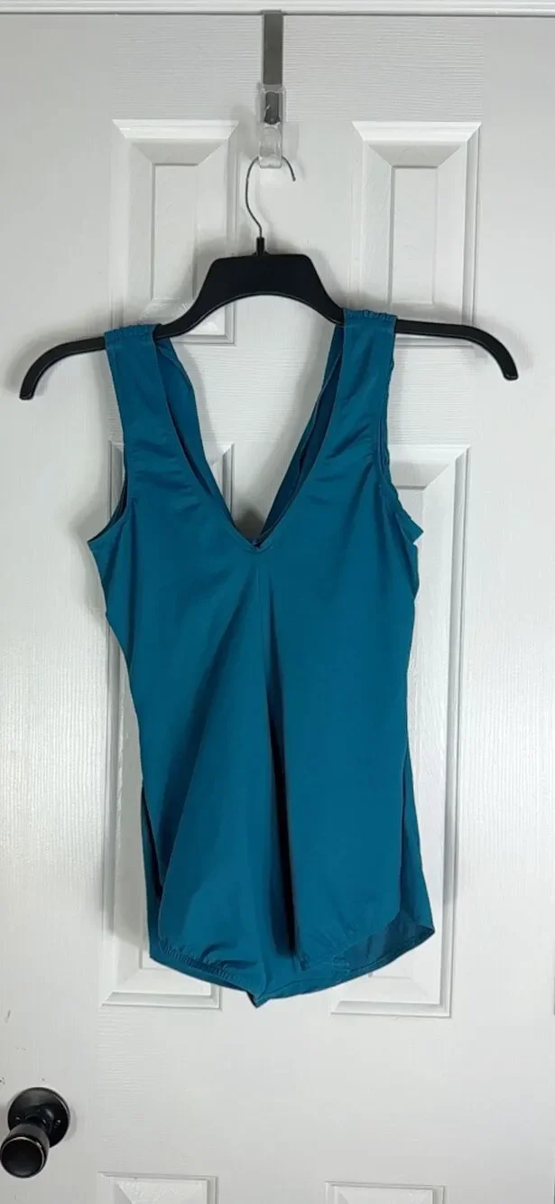 Lands End Womens Teal Swim Suit Size 8D